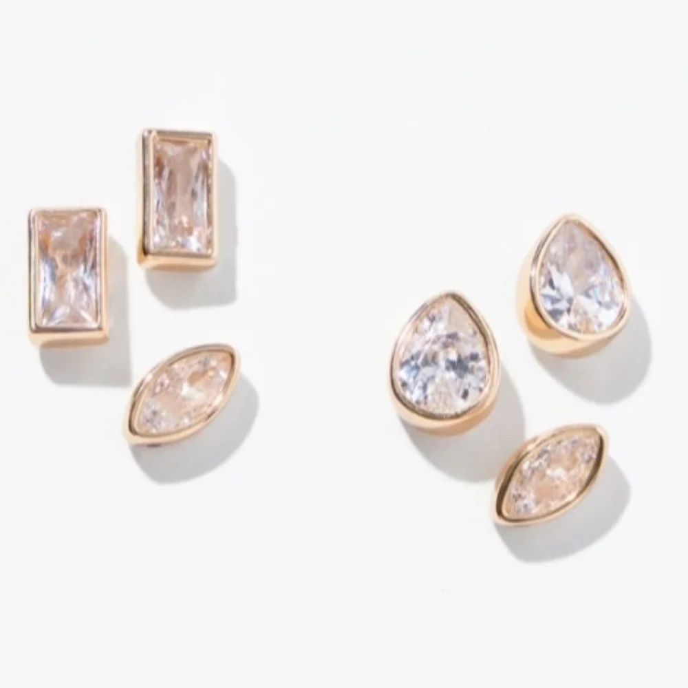 Host Pick! WHBM 3 Pairs Stud Earrings NEW - Picture 6 of 10